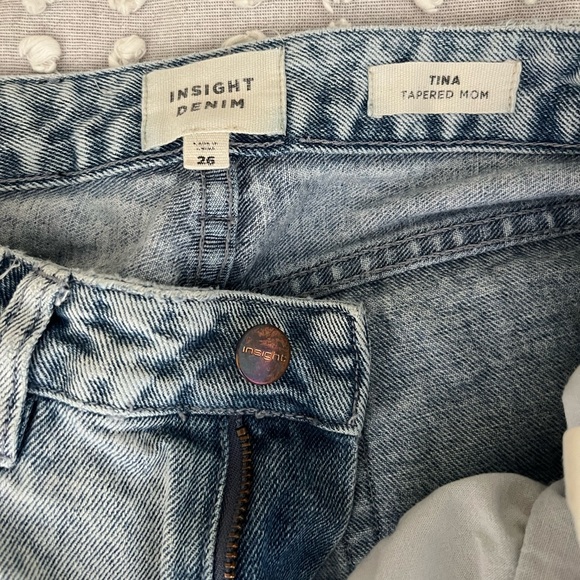 Insight Denim Tina tapered mom jean 100% cotton size 26 - Picture 7 of 9